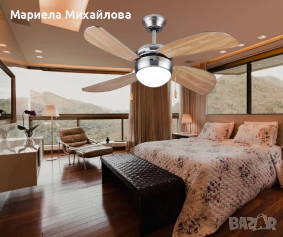 Вентилатор Muhler - таванен, осветление, 42'', снимка 3 - Вентилатори - 50489150