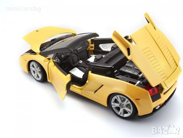 1:18 Метални колички: Lamborghini Gallardo Spyder - Bburago Gold, снимка 3 - Колекции - 45143554