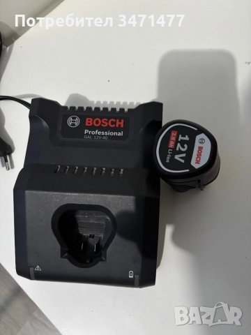 Батерия и зарядно 12в бош bosch