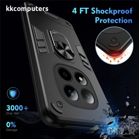 Калъф за Xiaomi Redmi Note 15 Pro 5G с Пръстен - PC+TPU, 0.5mm защита, Магнитен, 3 цвята, снимка 6 - Калъфи, кейсове - 53779825