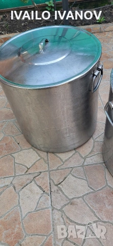 Казани 50литра на Хром Силистра 2бр дебела неръждавеика 2мм алпака , снимка 2 - Съдове за готвене - 54006482