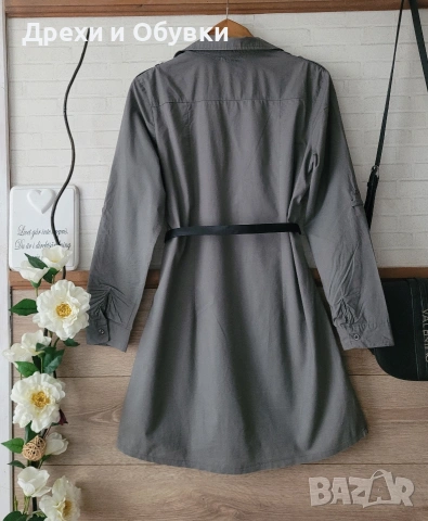 Рокля тип риза памучна материя , снимка 9 - Рокли - 54095810