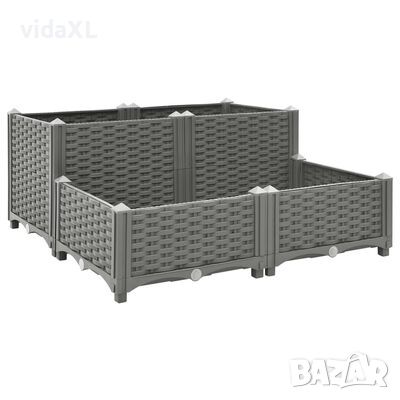 vidaXL Повдигната леха, 80x80x38 см, полипропилен（SKU:153301, снимка 1 - Други - 46331905