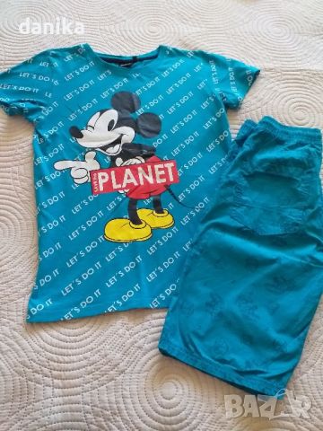 Тениска и панталон Лот Disney,  H&M 146 / 152, снимка 1 - Детски тениски и потници - 45200748