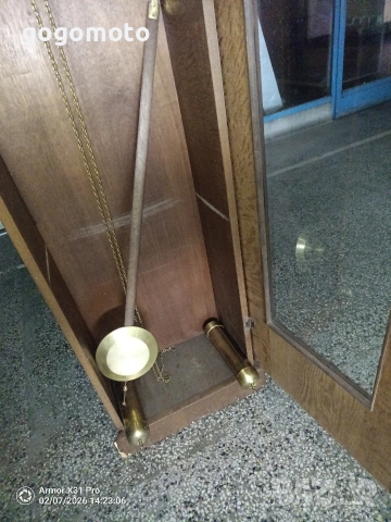 Стар паркетен часовник Tempus Fugit с махало и тежестти,Стар ретро винтидж арт старинен,Grandfather , снимка 18 - Антикварни и старинни предмети - 41904228