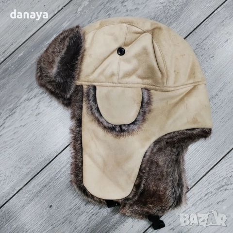 3279 Червена зимна шапка тип ушанка, снимка 11 - Шапки - 38910008