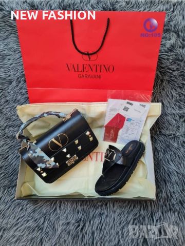 Дамски Чехли Valentino, снимка 4 - Чехли - 46747492