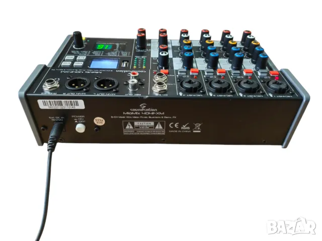 Смесителен пулт 4 моно + 1 стерео MIOMIX 404FXM

, снимка 2 - Ресийвъри, усилватели, смесителни пултове - 50253286