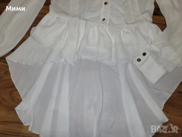 Бяла риза Lucy с удължен гръб , снимка 6 - Ризи - 52207238