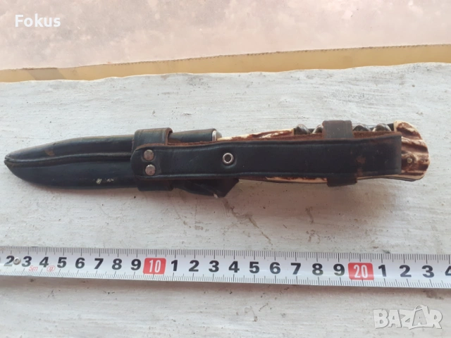 Стар ловен нож Solingen Солинген, снимка 7 - Антикварни и старинни предмети - 53395424