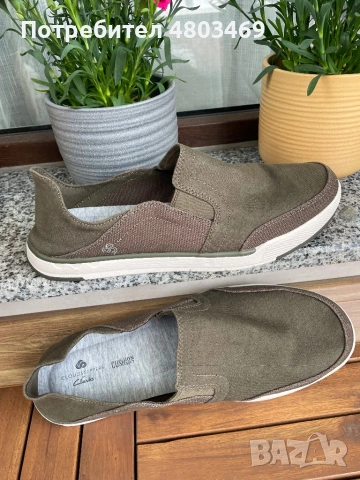 Мокасини Clarks step Isle Row цвят Каки, снимка 2 - Мокасини - 54263310