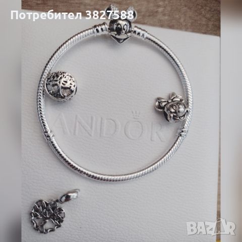 Сребърни гривни с печат Pandora, снимка 1 - Гривни - 45355803