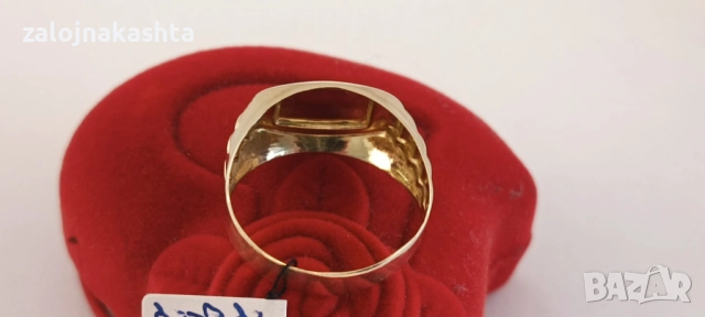 Мъжки-Златен пръстен -2,60гр/14кр, снимка 4 - Пръстени - 52480011