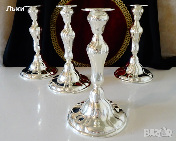 Посребрен свещник WMF,630 гр.,Art Nouveau. 