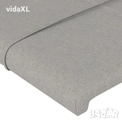 vidaXL Горни табли за легло, 4 бр, светлосиви, 80x5x78/88 см, плат（SKU:3116338）, снимка 3 - Спални и легла - 48851814