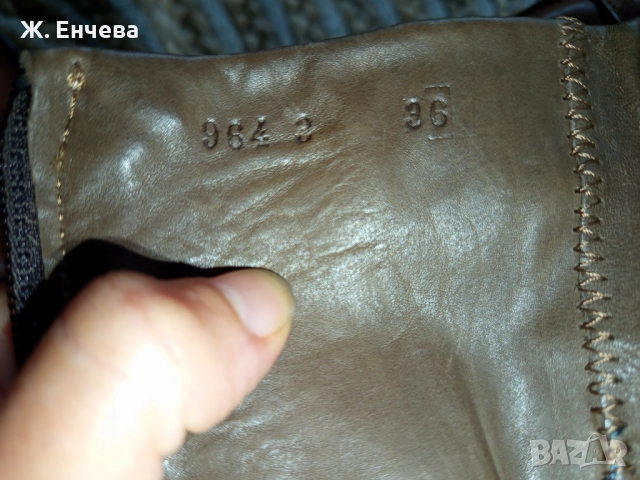 кафеви ботуши от естествена кожа, снимка 6 - Дамски ботуши - 52343688