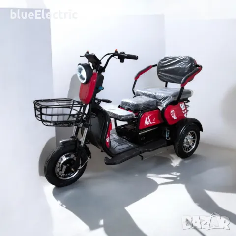 Електрическа триместна триколка blueElectric C1 1800W | 48V | 24Ah | RACING RED, снимка 7 - Мотоциклети и мототехника - 49745536
