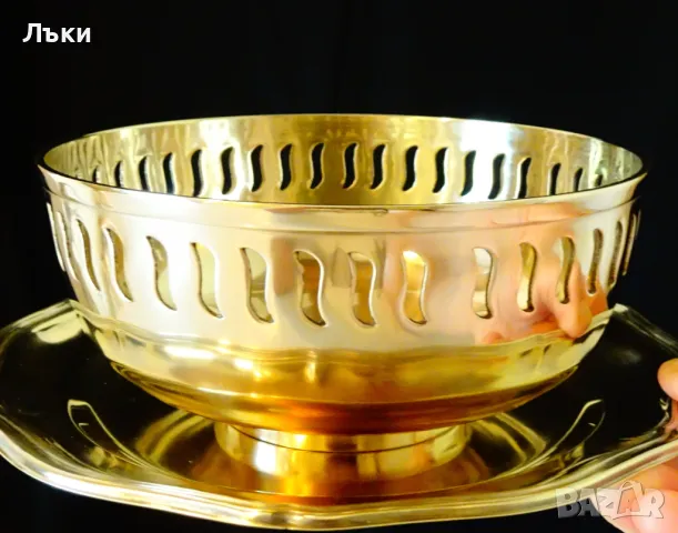 Масивна бронзова салатиера,купа,фруктиера. 