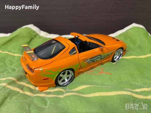 Мащабен модел Toyota Supra 1:24 Jada Toys Бързи и Яростни Тойота Супра, снимка 8 - Колекции - 52663817