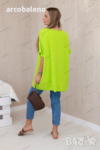 Голяма дамска блуза с висулка, 14цвята , снимка 4 - Тениски - 46431168