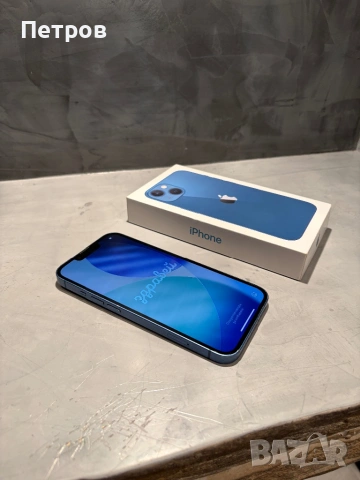 КАТО НОВ Iphone 13 Blue 128 GB, снимка 10 - Apple iPhone - 54084893
