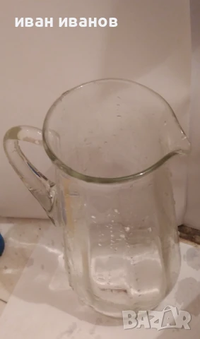 стъклена кана за вода, снимка 1