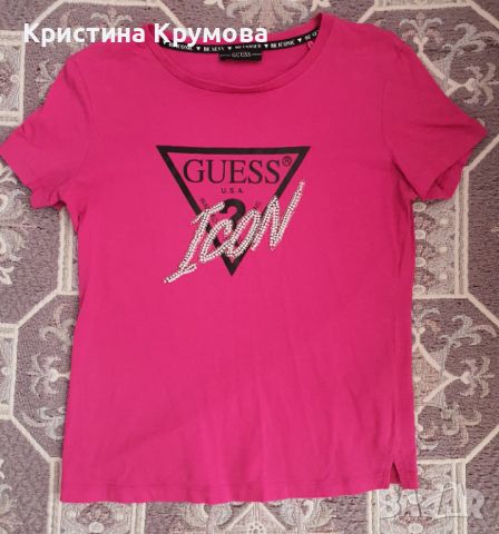 Оригинална дамска тениска Guess, размер S, снимка 3 - Тениски - 46399673