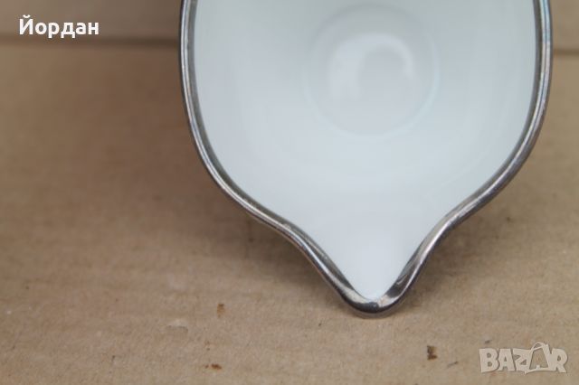 Стара Немска порцеланова каничка за мляко облицована със сребърен лист ''Rosenthal'', снимка 5 - Антикварни и старинни предмети - 46461083