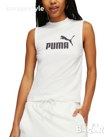Дамски потник PUMA Essentials High Neck Tank Top White, снимка 1 - Потници - 45993823