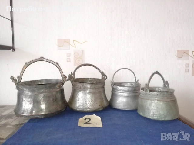 Менчета,бакърчета-котлета,,сватбарски и коледарски" калайдисани., снимка 5 - Антикварни и старинни предмети - 38272015