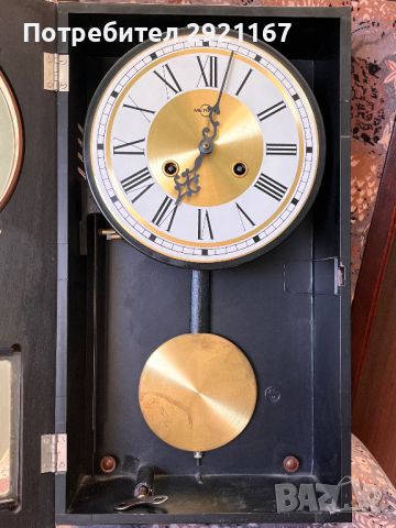 Механичен стенен часовник с махало Metron, снимка 4 - Антикварни и старинни предмети - 46256987