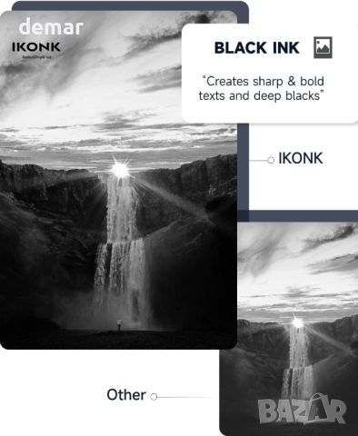IKONK 545 XL черна касета с мастило, PG-545 черна XL за Canon 545, 2 броя, снимка 6 - Консумативи за принтери - 45684915