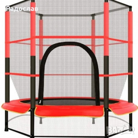 Мини батут с мрежа за безопасност – Компактен и забавен избор за деца., снимка 3 - Други стоки за дома - 53090642