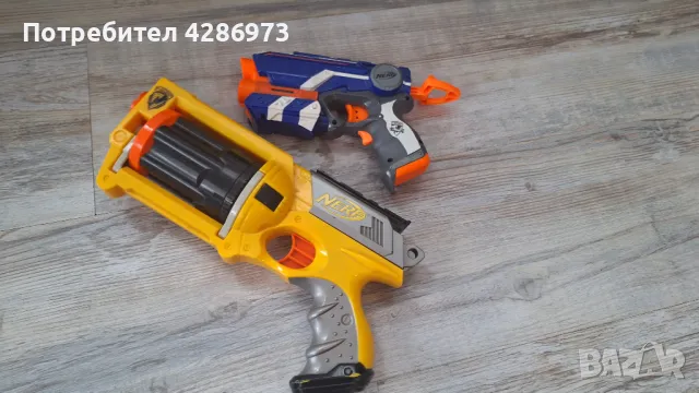 Два бластера Nerf  с меки стрели, снимка 1 - Други - 48698754