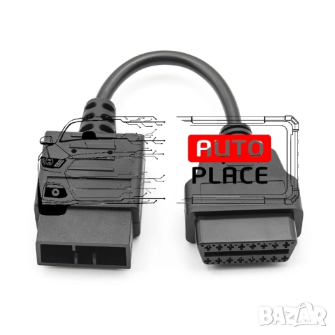 Кабел / Преходник / Адаптер за Subaru 9 Пин Pin Субару Delphi Autocom, снимка 3 - Аксесоари и консумативи - 53973166