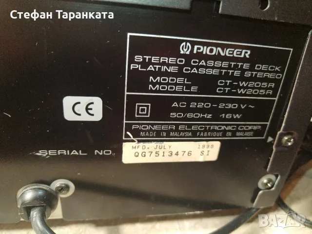 касетачен дек Pioneer , снимка 9 - Декове - 48805606