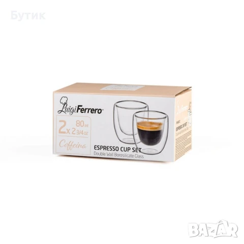 Чаша за еспреco Luigi Ferrero Coffeina FR-8012 80ml, 2 броя, снимка 7 - Чаши - 51039271
