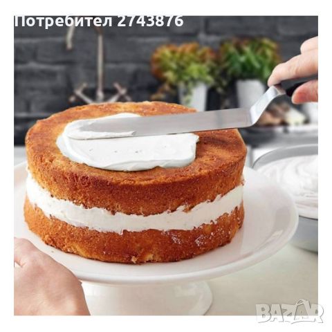 Шпатула за заглаждане на торта Черна дръжка- 2 бр., Дължина- 42 и 32 см. , снимка 8 - Прибори за хранене, готвене и сервиране - 46371675