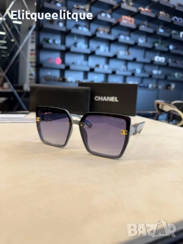 очила с черен обикновен калъф и Ув защита chanel, снимка 13 - Слънчеви и диоптрични очила - 52225522
