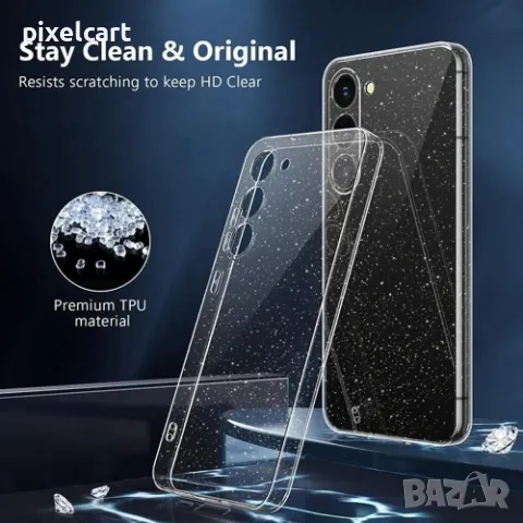 Силиконов калъф Techsuit SparkleSkin за Samsung Galaxy A05s, Прозрачен, снимка 2 - Калъфи, кейсове - 47941291