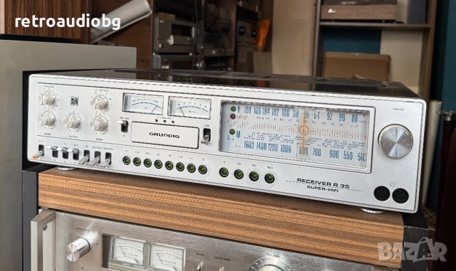 🔈Ретро стерео ресийвър GRUNDIG R 35 - 1977 г.🔈, снимка 3 - Ресийвъри, усилватели, смесителни пултове - 53951880