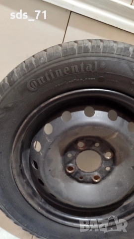 Гуми Continental с джанти 4 отвора 13 цола ,165/65/13,монтирани и балансирани 90 лв двете, снимка 8 - Гуми и джанти - 52882691