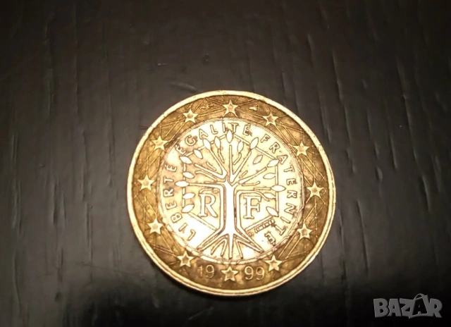 1 евро 1999 Франция, снимка 2 - Нумизматика и бонистика - 53170109