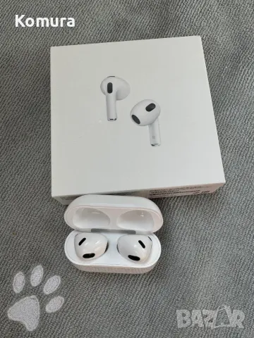 Слушалки Apple AirPods 3 , Lightning Charging Case, White, снимка 3 - Слушалки, hands-free - 47044100