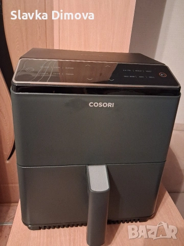 Фритюрник с горещ въздух Cosori Dual Blaze CAF-P583S, 6.4L, Черен 