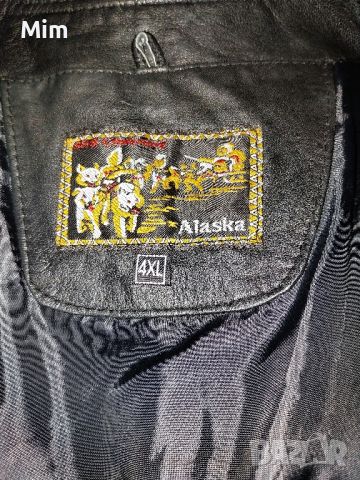 Alaska 4XL Мъжки черен кожен елек , снимка 8 - Спортни дрехи, екипи - 45972607