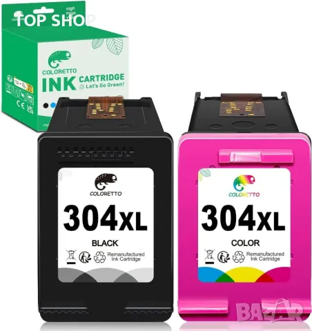 COLORETTO Касета с мастило черна за HP 304 XL Съвместим с DejavasskJet 3760 3700 2600 2632 Envy 5020, снимка 1 - Консумативи за принтери - 49419909