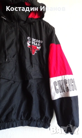 Винтидж Chicago Bulls NBA баскетболен анорак яке Чикаго Булс, снимка 6 - Якета - 53016645