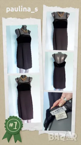 Два различни броя / Дизайнерска Рокля, за повод / коприна и кадифе , снимка 10 - Рокли - 28687167