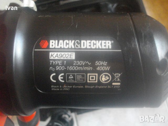 400W/900-1600 об/мин-Ел.Мини Лентов Шлайф Ел.Пила-BLACK DECKER KA902E-Пълен Комплект 3 Рамена/Филтър, снимка 13 - Други инструменти - 45743580